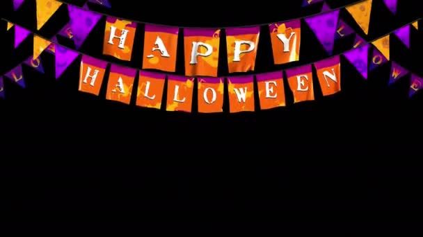 Decoração Halloween Pendurado Com Alpha Channel — Vídeo de Stock