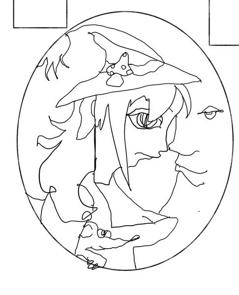 Halloween fun characters cartoon hand drawing , pretty witches and Halloween theme with ghost, pumpkins.