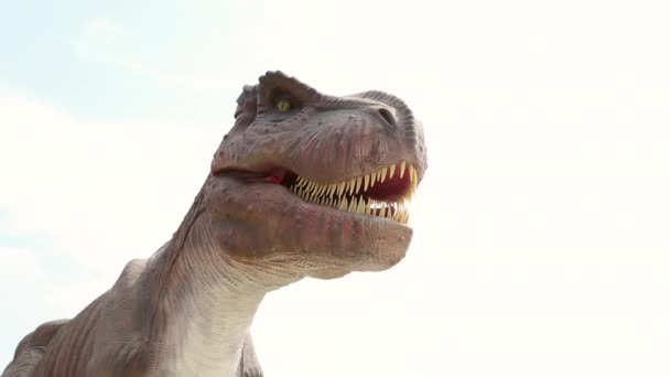 Artificial moving dinosaurs Royalty Free Stock Footage