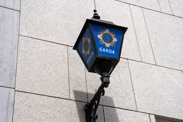 Dublin City, Dublin, Ireland, June 28th 2021. Garda Sign at the front of Kevin Street Garda Station