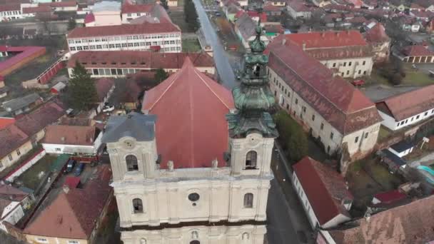 Μπαρόκ armenian εκκλησία χτίστηκε το 18ο αιώνα στο Dumbraveni, Sibiu County, Τρανσυλβανία. — Αρχείο Βίντεο