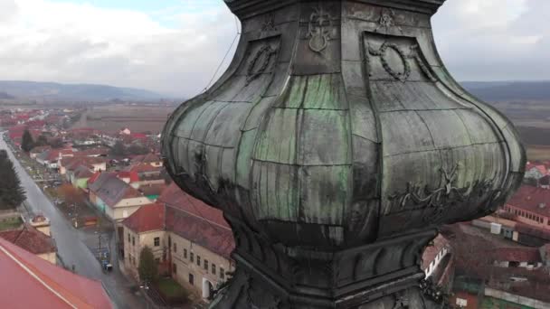Barokní arménský kostel postavený v 18. století v Dumbraveni, okres Sibiu, Transylvánie. — Stock video