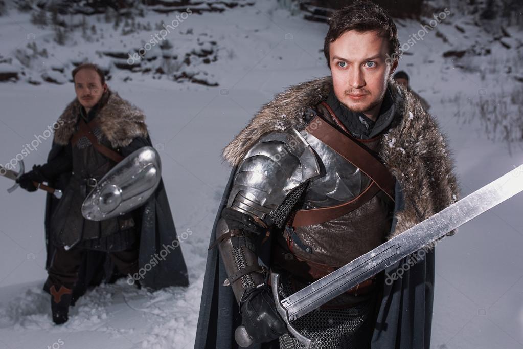 Medieval knights Prepare for battle as style Game of Thrones in — Stock Photo © fotokvadrat