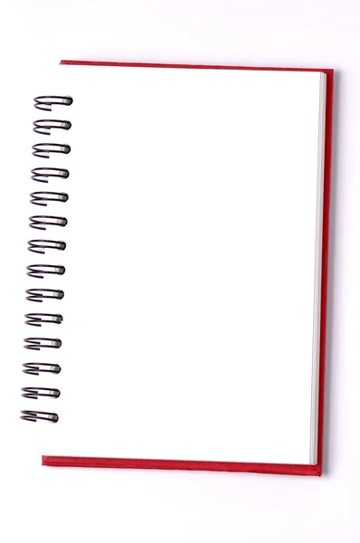 Fundo em branco. cadernos espirais de papel isolados — Fotografia de Stock