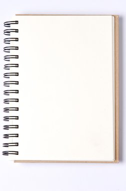 boş geçmiş. izole kağıt spiral defter