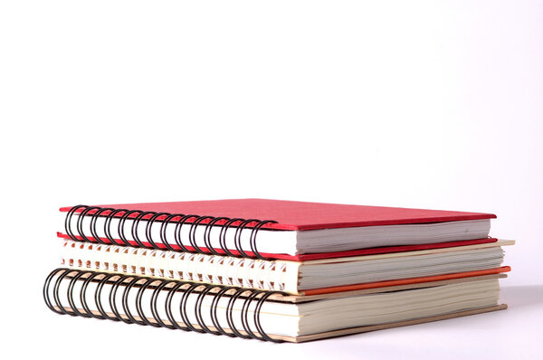 spiral notebooks isolated