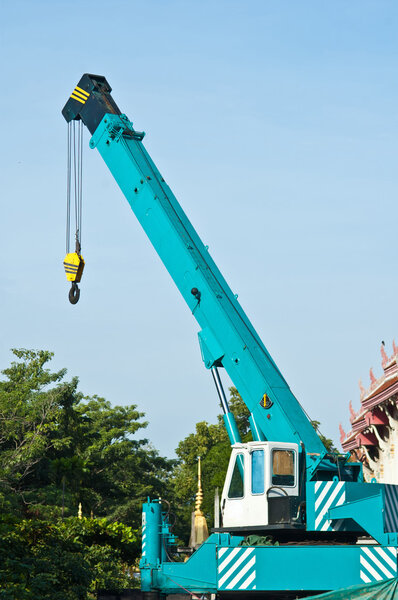 Crane Hook with blue sky