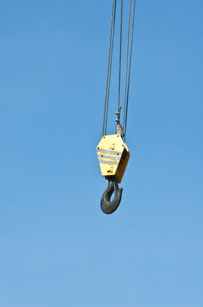 Crane Hook with blue sky