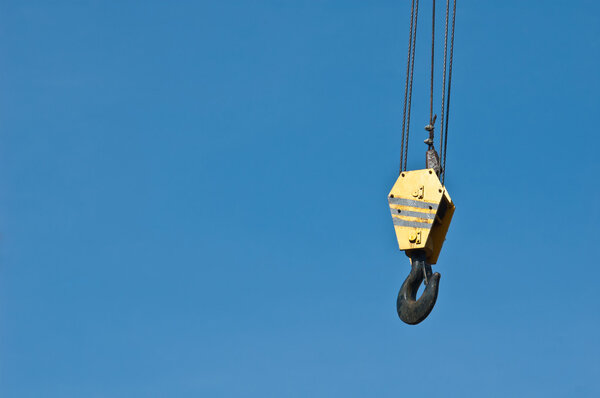 Crane Hook with blue sky