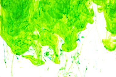  su üzerinde beyaz izole mürekkep 