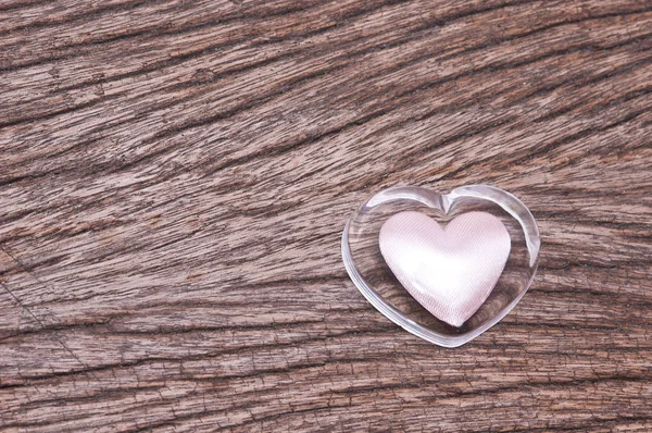 Kalp Wood Sevgililer günü arka planı için — Stok fotoğraf