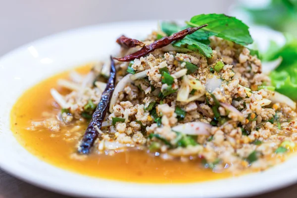 Tay gıda, Larb moo, Tay tarzında domuz eti pişmiş