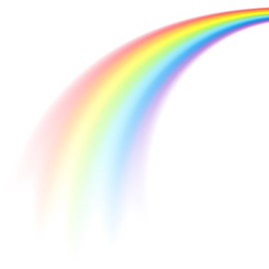bright rainbow in perspective clipart