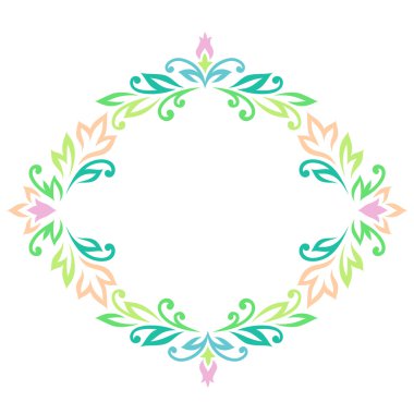 Rhombus şeklinde çerçeve çiçek