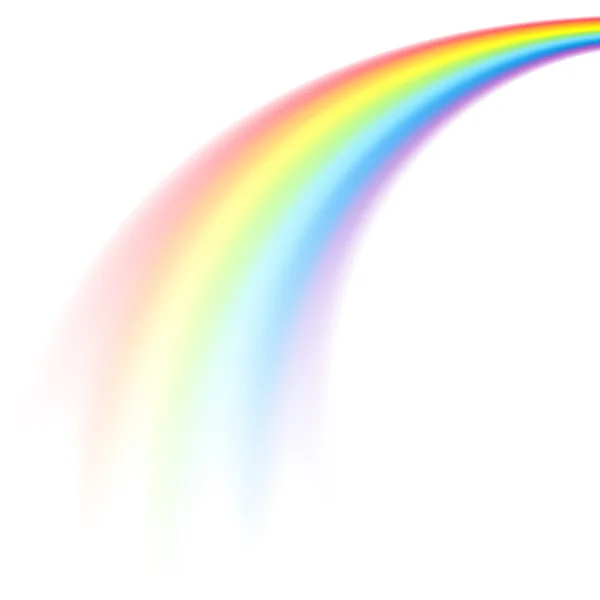 Heldere regenboog in perspectief — Stockvector