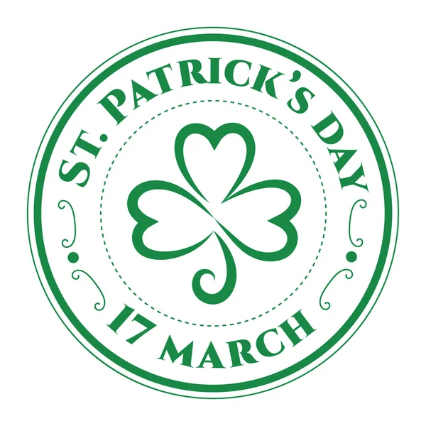 Okrągły znaczek St Patricks day — Wektor stockowy