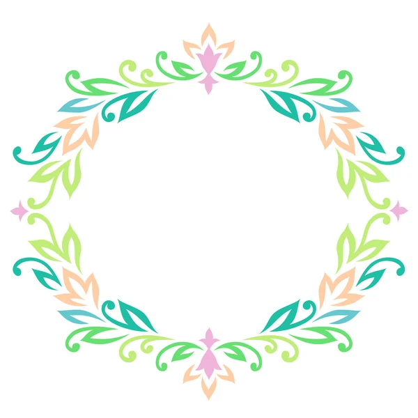 Marco floral oval — Vector de stock