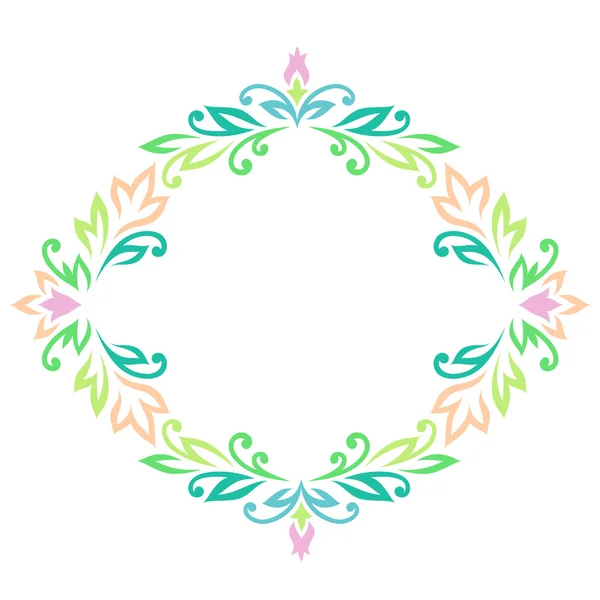 Marco floral en forma de rombo — Vector de stock