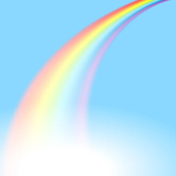 青い空に視点の虹 — ストックベクタ