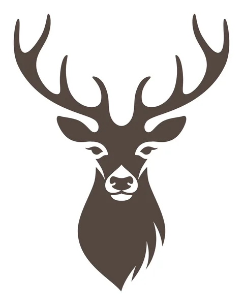 Głowa jelenia stylizowane na białym tle — Wektor stockowy