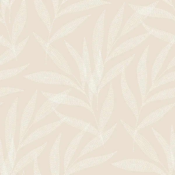 Beyaz hurma dalları desen — Stok Vektör