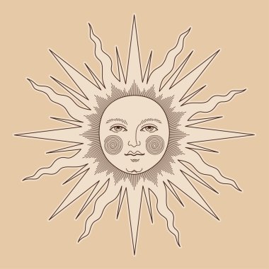 Vintage güneş yüzü
