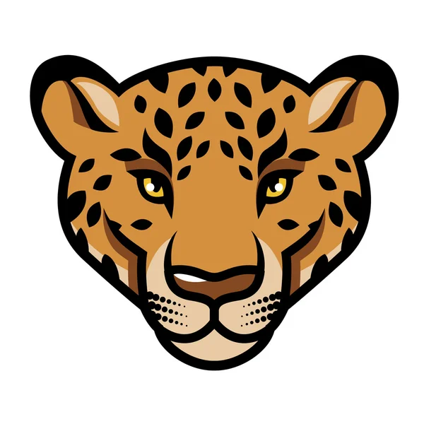 Leopard heag emblem — Stock Vector