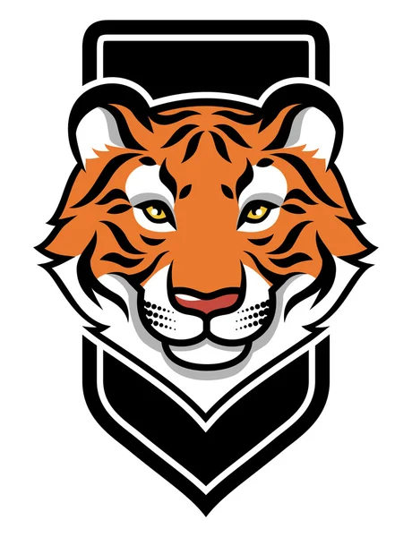 Tiger's head emblem — Stock Vector