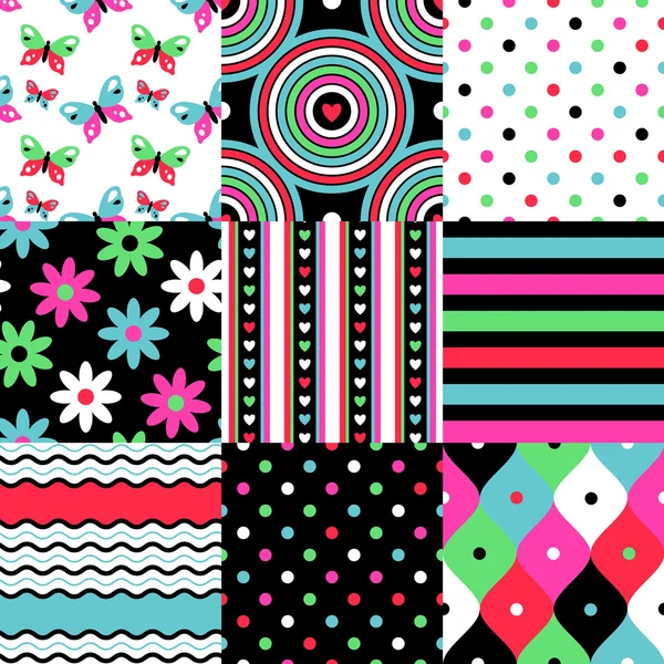 Ensemble de motifs pop — Image vectorielle