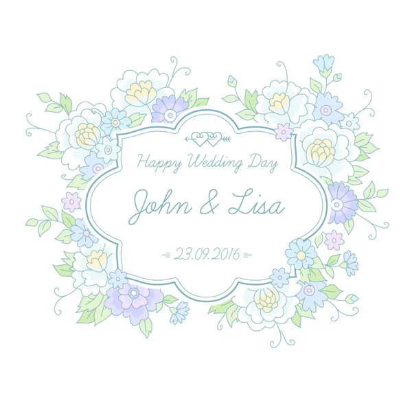 Diseño de tarjeta de boda — Vector de stock