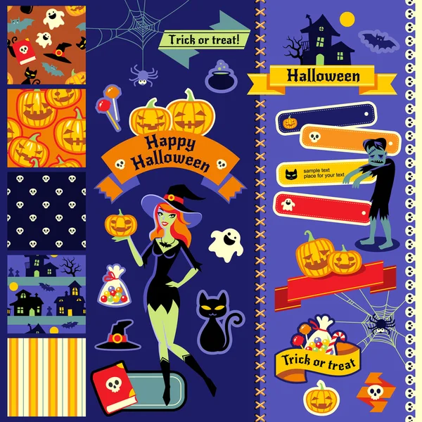 Set de Halloween — Archivo Imágenes Vectoriales