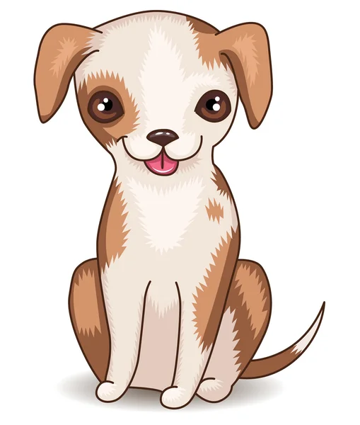 Petit chien souriant — Image vectorielle