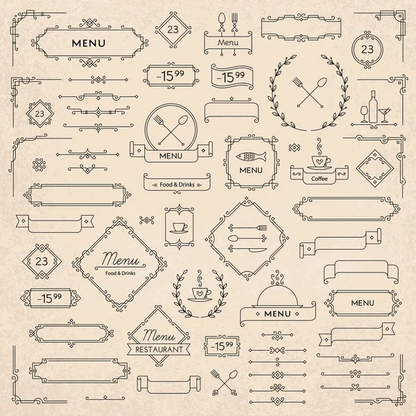 Elementos del menú — Vector de stock