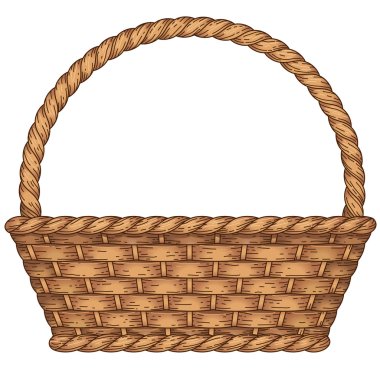 Empty woven basket
