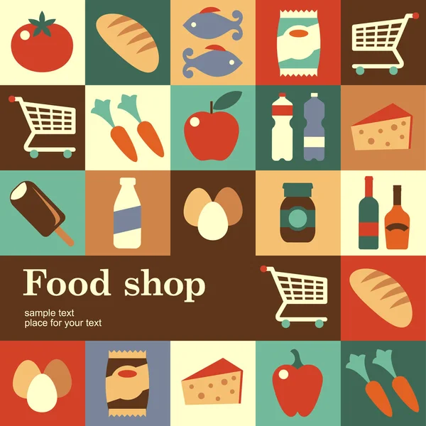 Food shop — Stock Vector