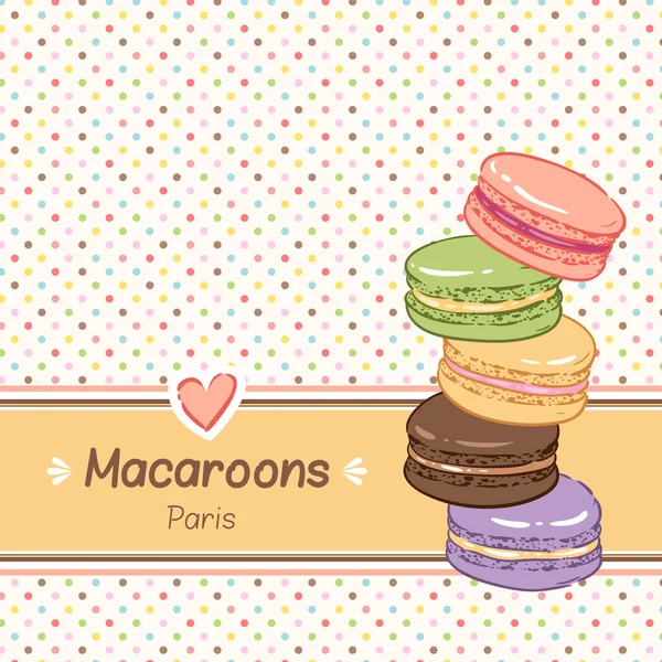 French macaroons — Stock Vector