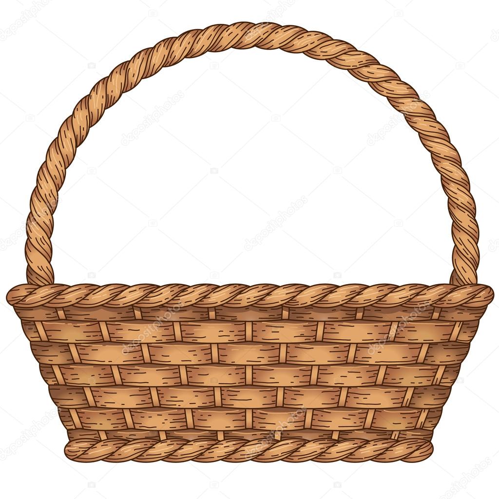 Empty woven basket