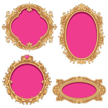 Altın Barok çerçeve kümesi