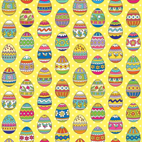 Color Huevos de Pascua patrón — Archivo Imágenes Vectoriales