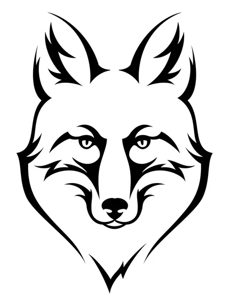 Stylized fox head icon — Stock Vector