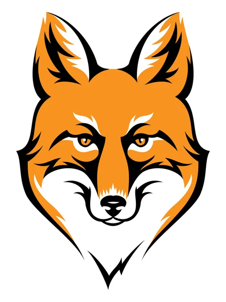 Gestileerde fox hoofd pictogram — Stockvector