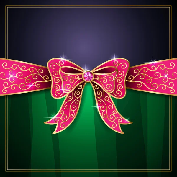 Pink decorative bow — Stock Vector