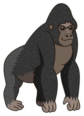 Siyah Afrika goril, çizgi film karakteri