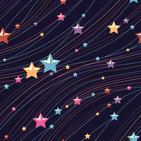 着色された星とライン — ストックベクタ