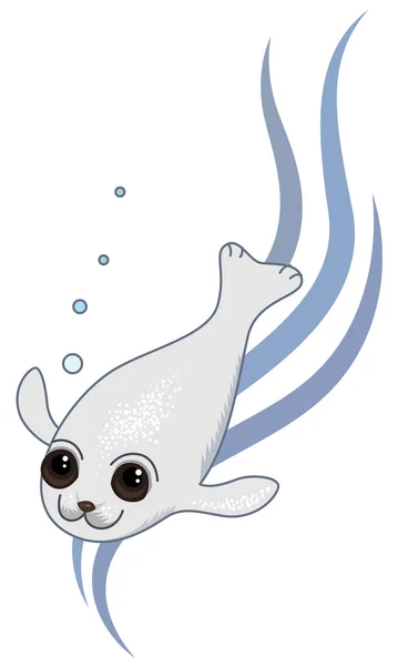 Schattig baby zeehond — Stockvector