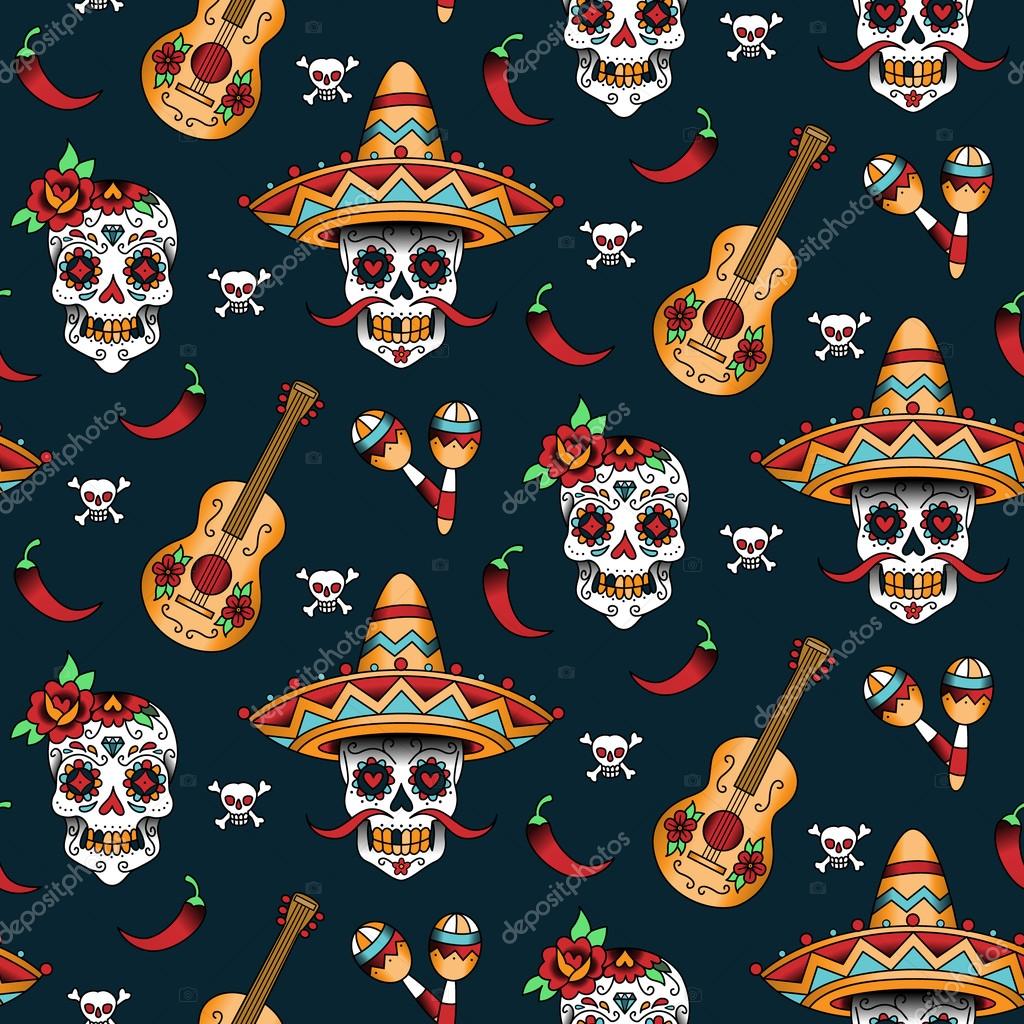 3,165 ilustraciones de stock de Mexican skull pattern | Depositphotos® 3,165 ilustraciones de stock de Mexican skull pattern | Depositphotos®