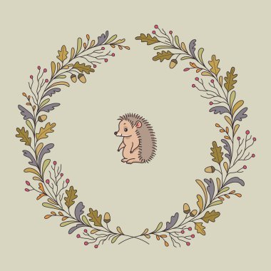 Çerçeve içinde şirin kirpi