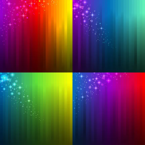 4 abstract multicolor backgrounds — Stock Vector