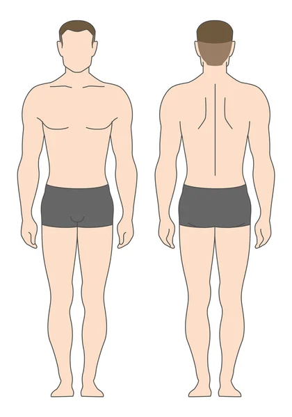 Figure de l'homme en lingerie — Image vectorielle