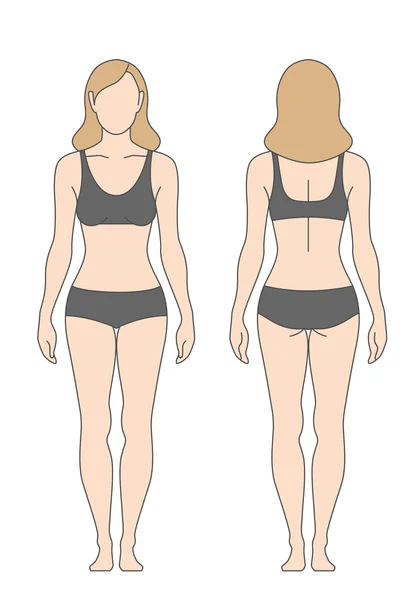 Figur av kvinna i underkläder — Stock vektor
